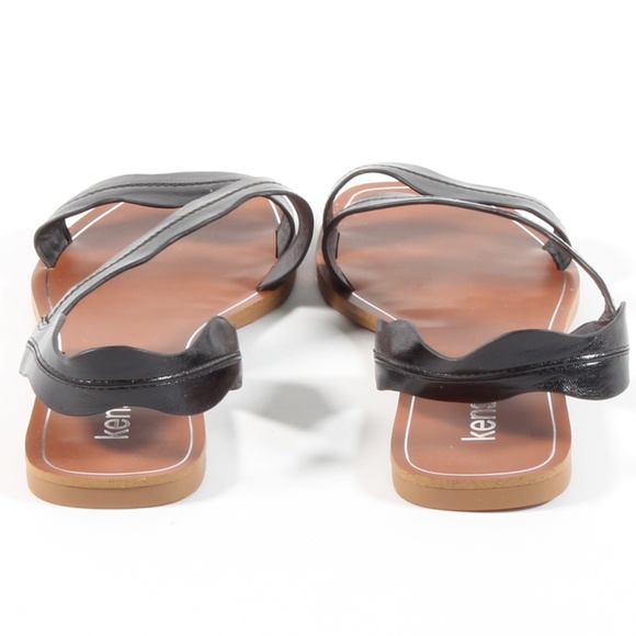 Kensie Nikolai Scalloped Gladiator Sandals Black - Picture 4 of 7